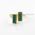 Wholesale Supplier For Green Onyx Ring, 18k Gold Onyx Gemstone Rings Jewelry